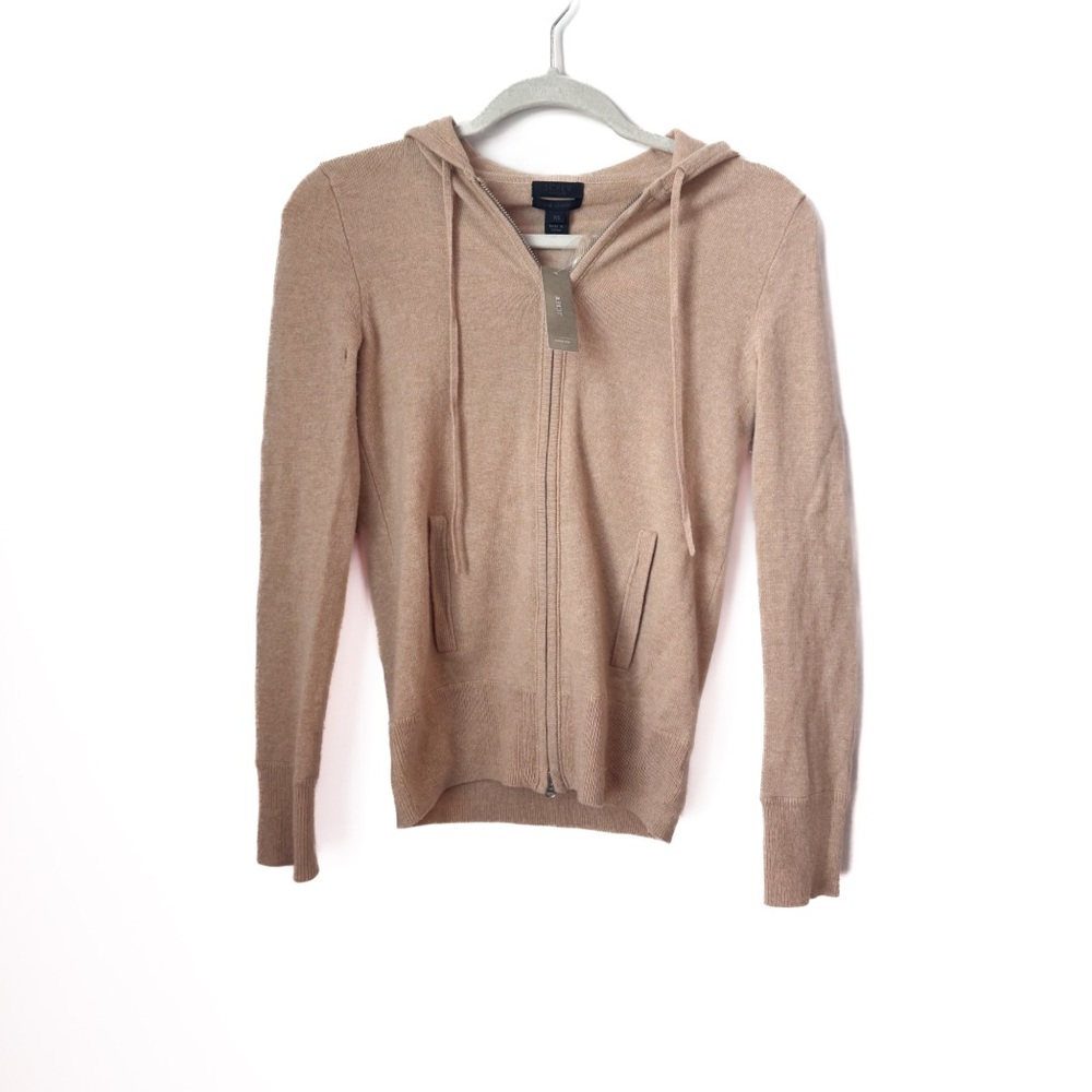 NWT J.Crew Cashmere Full Zip Sweater Hoodie XS